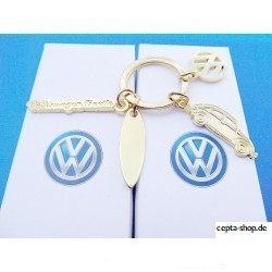 - VW Käfer Schlüsselanhänger gold Bund  NEU    ORIGINAL   Beetle