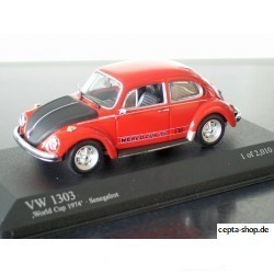 VOLKSWAGEN VW Käfer 1303 World Cup 74 Modellauto senegalrot 1:43 von Minichamps