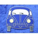 VOLKSWAGEN VW Käfer Aufnäher / Sticker / Patch    Front ++++ blau