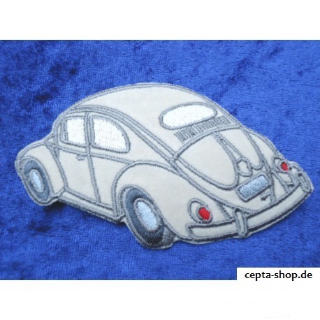 VW Käfer Ovali Aufnäher Sticker Patch beige