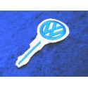 VOLKSWAGEN VW "Schlüssel" Aufnäher  Patch  Sticker blau / grausilber