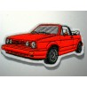 Golf 1 Convertible Sticker/ Patch  + red + only here