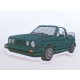 Golf 1 Converible Sticker/ Patch  + green + only here