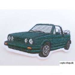 VW Golf 1 Cabrio Aufnäher / Sticker/ Patch grün
