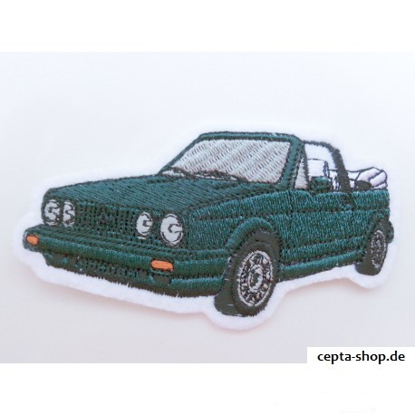 VW Golf 1 Cabrio Aufnäher / Sticker/ Patch grün