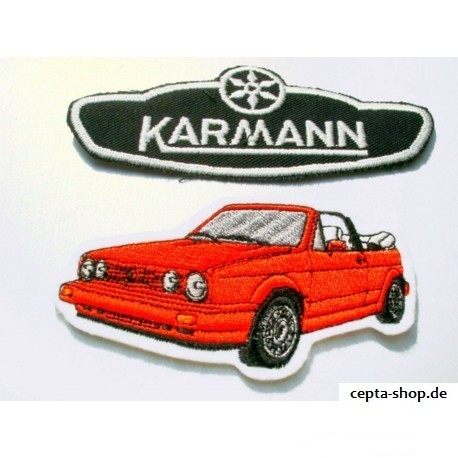 VW Aufnäher Set KARMANN & Golf 1 Cabrio