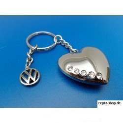 VW Herz Swarovski Schlüsselanhänger Golf, Polo,Tiguan, Passat, Beetle, Up
