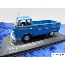 VW T2b Flatbed in neptune blue