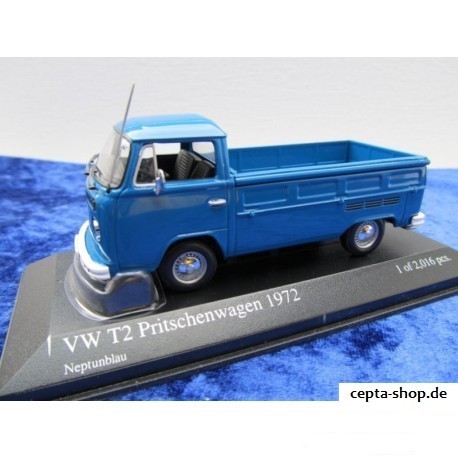 VW T2b Flatbed in neptune blue