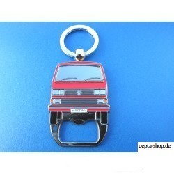 VW T3 Bus Keychain with Bottle Opener - blue