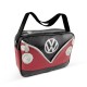 Original Volkswagen VW T1 Schultertasche quer rot/schwarz