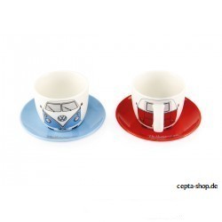 VOLKSWAGEN VW GTI Espresso Tassen 2er Set 100ml in Geschenkbox rot/schwarz