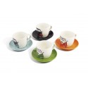 VOLKSWAGEN VW T1 Bulli Espresso Cups Set of 4 100ml Front  NEW