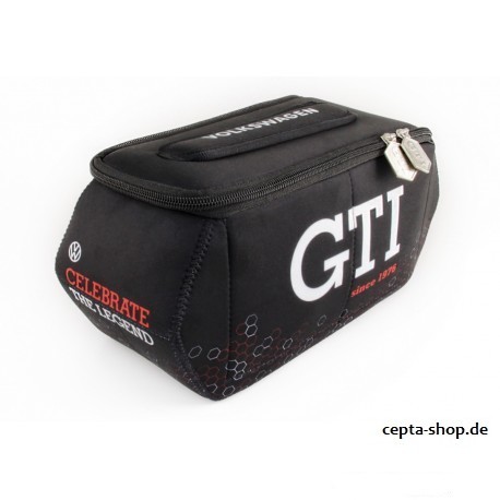 VOLKSWAGEN VW GTI 3D Neopren Universaltasche Kulturtasche - Sechseck/schwarz