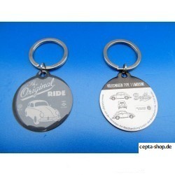 VOLKSWAGEN VW Käfer Retro Schlüsselanhänger rund