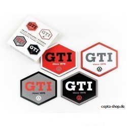 VOLKSWAGEN VW GTI COASTER 4er SET - HEXAGON/4 COLOURS
