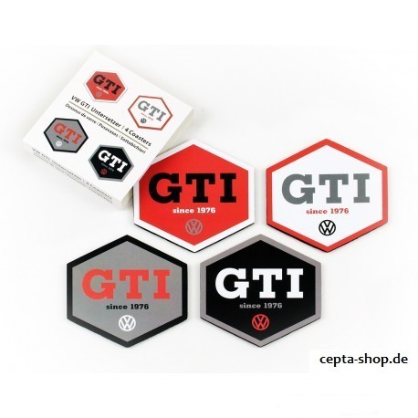 VOLKSWAGEN VW GTI COASTER 4er SET - HEXAGON/4 COLOURS