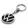 NEW VOLKSWAGEN VW keychain silver/black round 30 mm