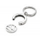 NEW VOLKSWAGEN VW keychain silver/black round 37 mm