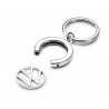 NEW VOLKSWAGEN VW keychain silver/black round 37 mm