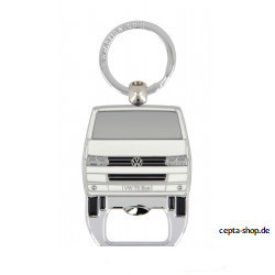 VOLKSWAGEN VW T4 Bus Bootle Opener Keyring - white Multivan California Caravelle Transporter
