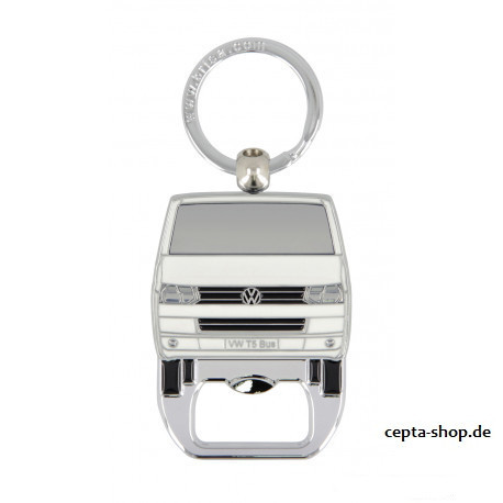 VOLKSWAGEN VW T4 Bus Bootle Opener Keyring - white Multivan California Caravelle Transporter