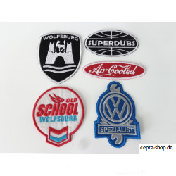 5er Set Aufnäher/Patch Wappen Old School Superdubs Aircooled