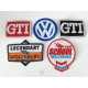 VOLKSWAGEN VW Patch Sticker set of 5 ( GTI, VW,Old School Legendary WOB)