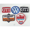 VOLKSWAGEN VW Patch Sticker set of 5 ( GTI, VW,Old School Legendary WOB)