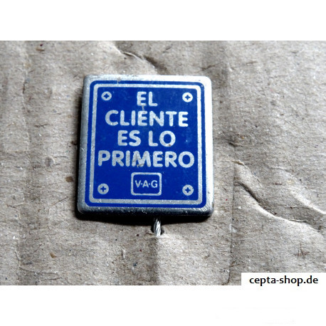 VOLKSWAGEN VW Pin "The customer comes first", 1 very rare !!