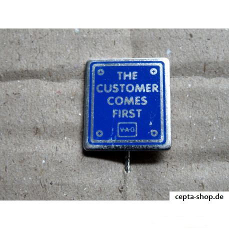 VOLKSWAGEN VW Pin "The customer comes first", 10 very rare !!