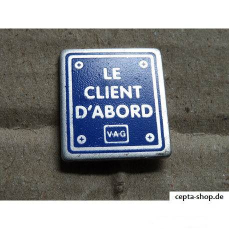 VOLKSWAGEN VW Pin "The customer comes first", 4 very rare !!