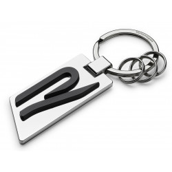 VOLKSWAGEN VW R keychain silver metal Golf Touareg Tiguan 5H6087010