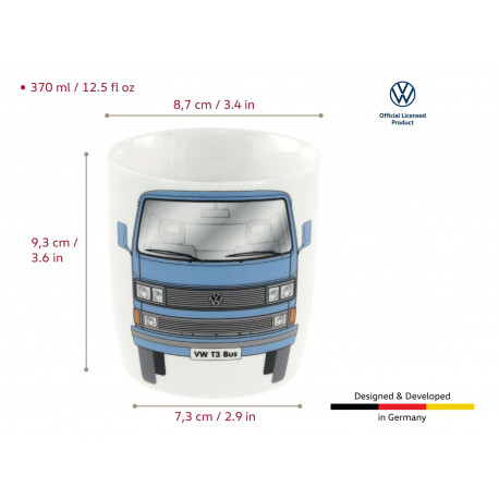 VOLKSWAGEN VW T3 Bus Caffee Mug FRONT T3TA02 370ml IN GIFT BOX
