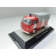 VW T2a Flatbed Firemen red with gray tarp 1:43