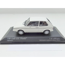 VW Golf 1 GTI Pirelli von Minichamps in 1:43  * weiss *  NEU 400055171
