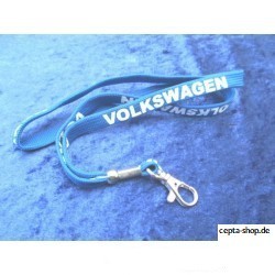 VW "VOLKSWAGEN" Schlüsselband Blau