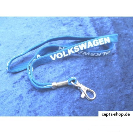 VW "VOLKSWAGEN" Keychain Blue