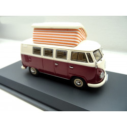 VOLKSWAGEN VW T1 Bus Camper Schuco 1:43 red-white  450354400 Limited 750 pc..
