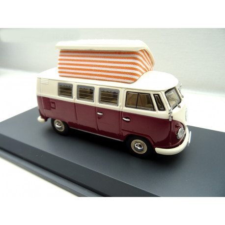 VOLKSWAGEN VW T1 Bus Camper Schuco 1:43 red-white  450354400 Limited 750 pc..