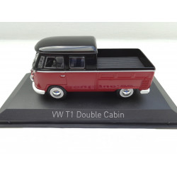 VOLKSWAGEN VW T1 bus double cabin from NOREV iin red / black 1:43 840218