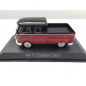 VOLKSWAGEN VW T1 Bus Doppelkabine Modellauto von NOREV iin rot/schwarz 1:43  840218