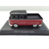 VOLKSWAGEN VW T1 Bus Doppelkabine Modellauto von NOREV iin rot/schwarz 1:43  840218