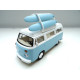 VOLKSWAGEN VW T2 b Bus Camper Modellauto von NOREV in 1:43 ++ blau +++ 841100