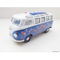VW T1 Samba Bus with Holland tulips decorative folding roof blue-red-white 1:24