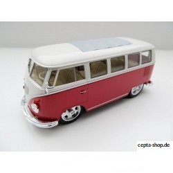 VW T1 Bus sun roof chrome wheels Lowrider red 1:24
