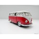 VW T1 Bus sun roof chrome wheels Lowrider red 1:24