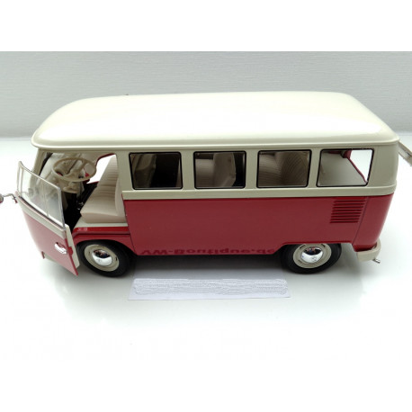 VOLKSWAGEN VW T1 Bus 1963 red/white 1:18 from Welly NEW 18054W