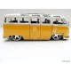 VW T1 Bus Samba sun roof chrome wheels Lowrider yellow 1:24