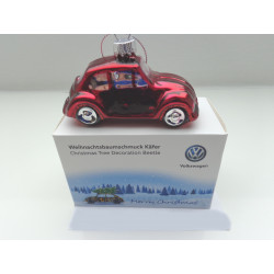 VW Beetle Christmas ball 2 piece ORIGINAL  red